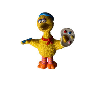 Sesame Street Applause Vintage Big Bird Paint Artist Pvc Figure